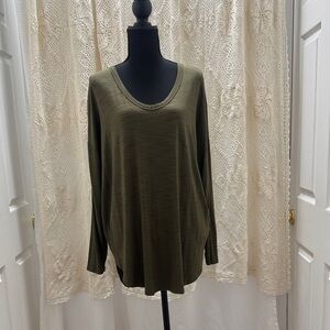 Old Navy Olive Long Sleeve Women's Top